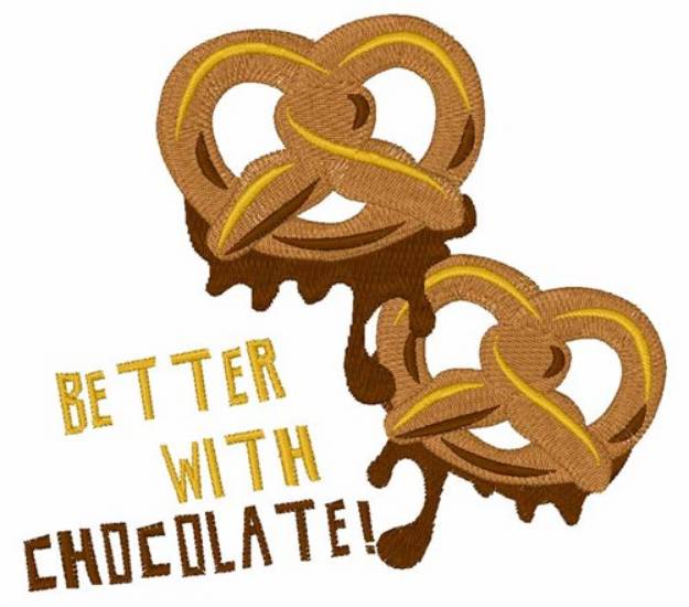 Picture of Better With Chocolate Machine Embroidery Design