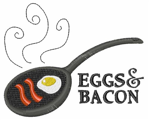 Eggs & Bacon Machine Embroidery Design