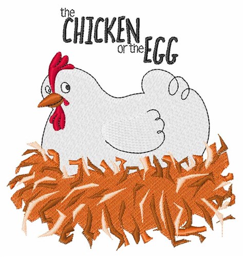 Chicken Or Egg Machine Embroidery Design