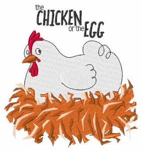 Picture of Chicken Or Egg Machine Embroidery Design