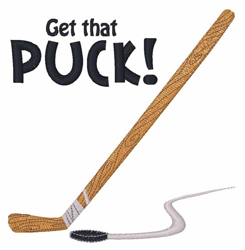 Get That Puck Machine Embroidery Design
