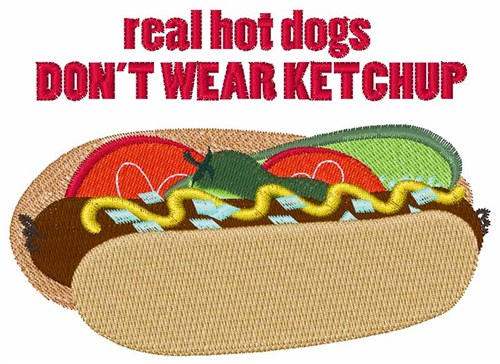 Real Hot Dogs Machine Embroidery Design