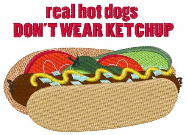 Picture of Real Hot Dogs Machine Embroidery Design