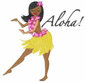 Picture of Aloha Girl Machine Embroidery Design