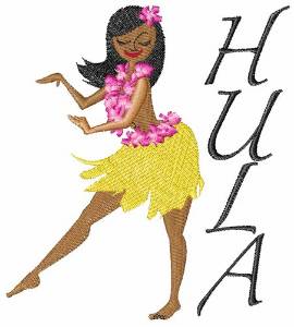 Picture of Hula Dancer Machine Embroidery Design