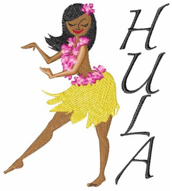 Picture of Hula Dancer Machine Embroidery Design