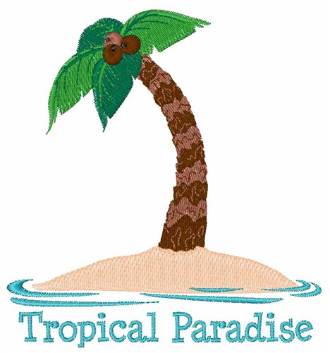 Tropical Paradise Machine Embroidery Design