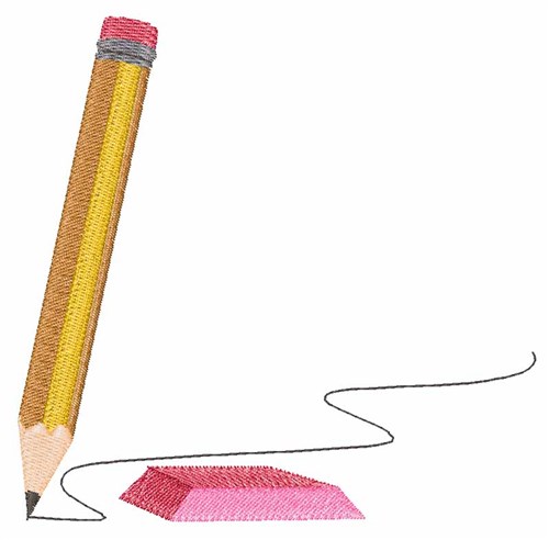 School Pencil Machine Embroidery Design