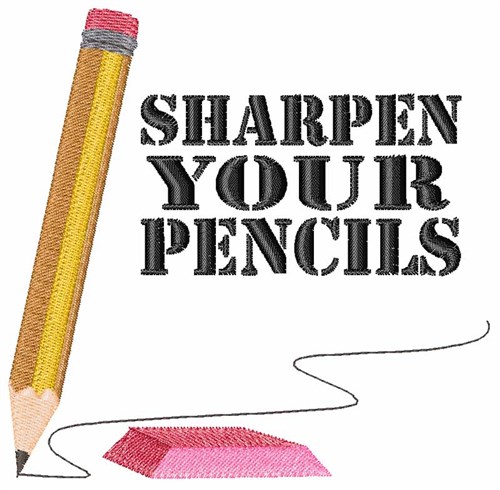 Sharpen Pencils Machine Embroidery Design