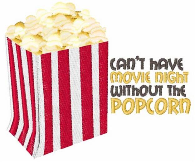 Picture of Movie Popcorn Machine Embroidery Design