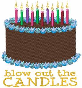 Picture of Blow Out Candles Machine Embroidery Design