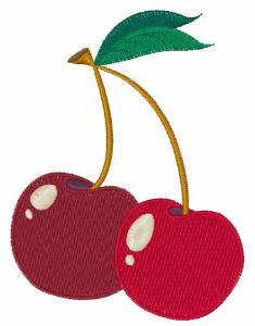 Picture of Red Cherries Machine Embroidery Design