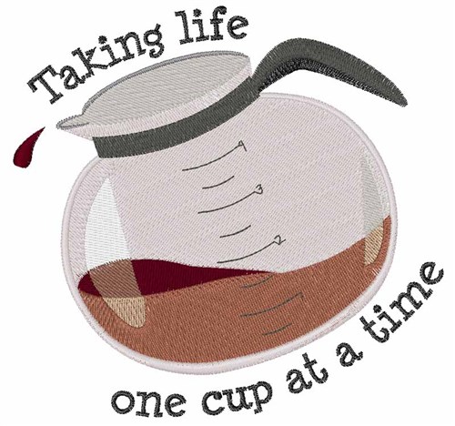 One Cup Machine Embroidery Design