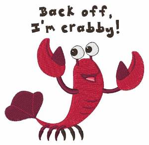 Picture of Im Crabby Machine Embroidery Design