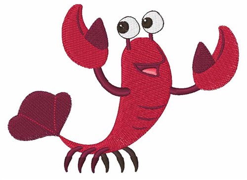 Cartoon Lobster Machine Embroidery Design