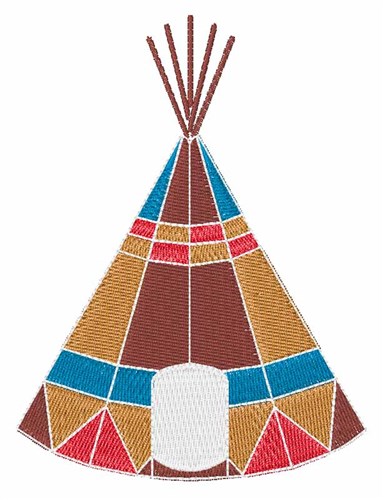 Indian Teepee Machine Embroidery Design
