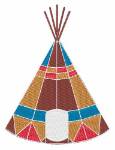 Picture of Indian Teepee Machine Embroidery Design