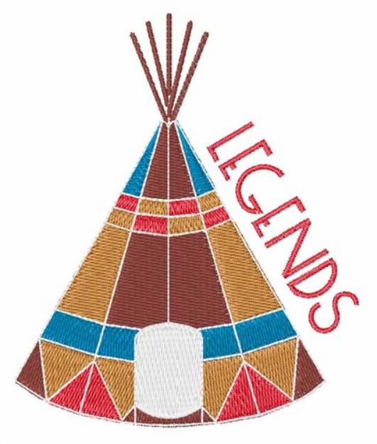 Picture of Legends Teepee Machine Embroidery Design