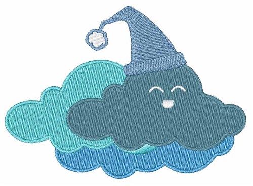 Sleepy Cloud Machine Embroidery Design