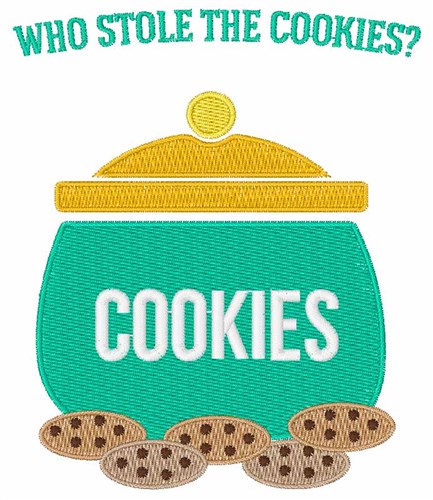 Stole Cookies Machine Embroidery Design