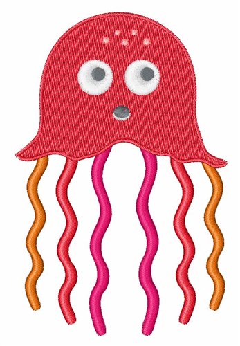 Cartoon Jellyfish Machine Embroidery Design