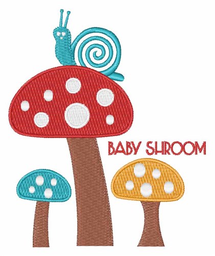 Baby Shroom Machine Embroidery Design