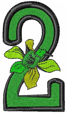 Iris Font Number 2 Machine Embroidery Design