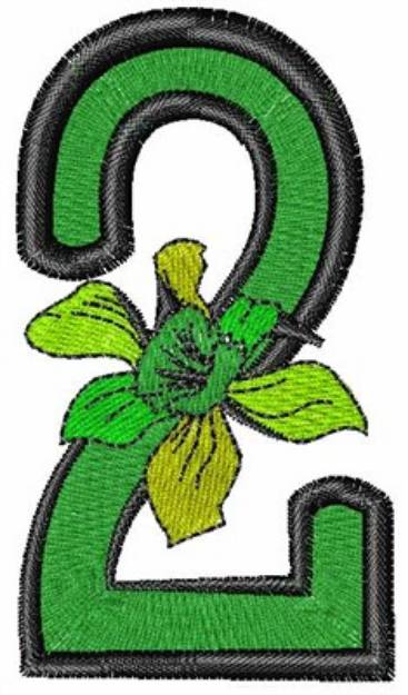 Picture of Iris Font Number 2 Machine Embroidery Design