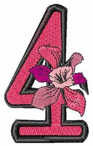 Picture of Iris Font Number 4 Machine Embroidery Design