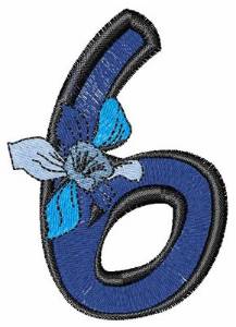 Picture of Iris Font Number 6 Machine Embroidery Design