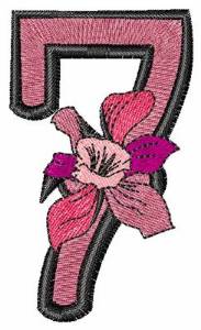 Picture of Iris Font Number 7 Machine Embroidery Design