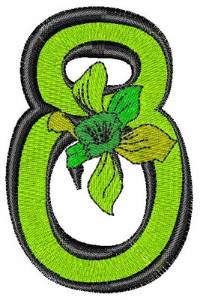 Picture of Iris Font Number 8 Machine Embroidery Design
