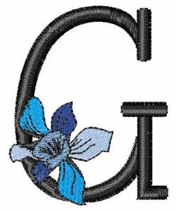Picture of Iris Font G Machine Embroidery Design