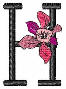 Picture of Iris Font H Machine Embroidery Design