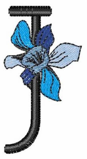 Picture of Iris Font J Machine Embroidery Design