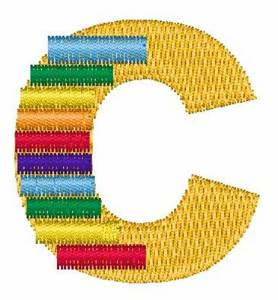 Picture of Xylophone Font C Machine Embroidery Design