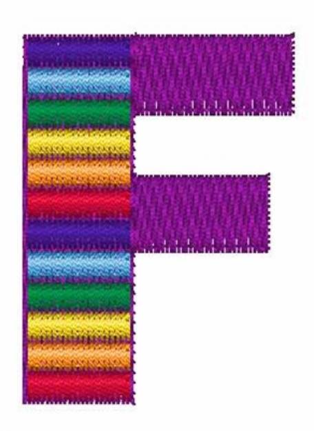 Picture of Xylophone Font F Machine Embroidery Design