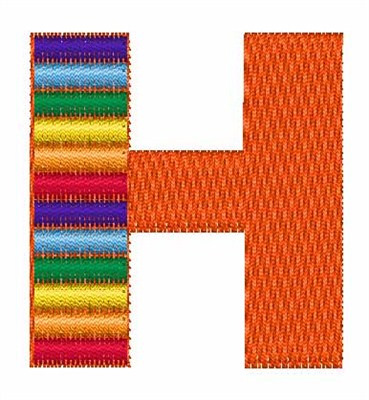 Xylophone Font H Machine Embroidery Design