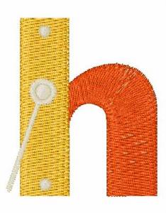 Picture of Xylophone Font h Machine Embroidery Design