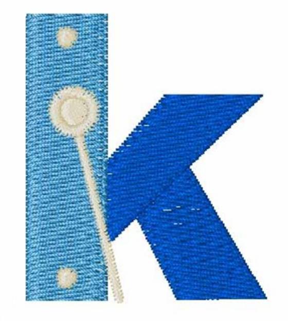 Picture of Xylophone Font k Machine Embroidery Design