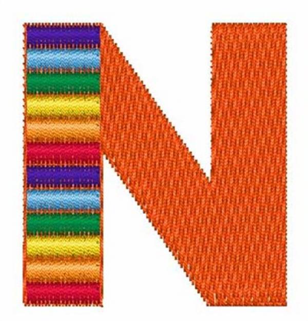 Picture of Xylophone Font N Machine Embroidery Design