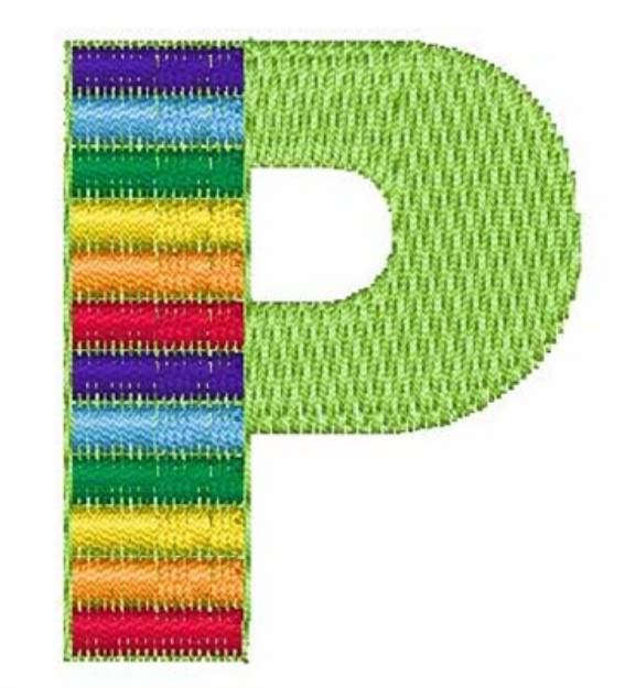 Picture of Xylophone Font P Machine Embroidery Design