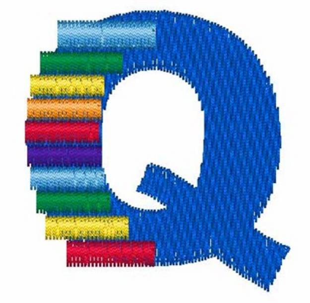 Picture of Xylophone Font Q Machine Embroidery Design