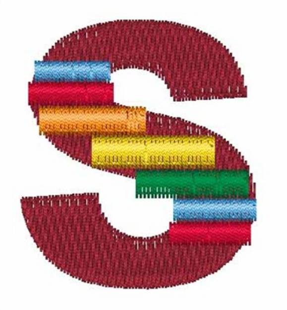 Picture of Xylophone Font S Machine Embroidery Design