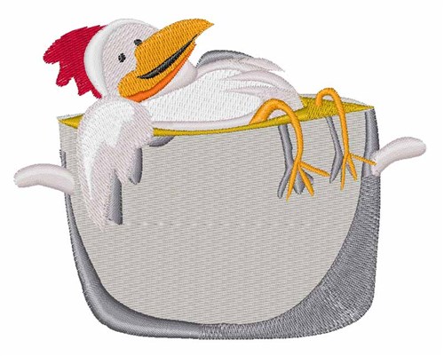 Chicken In Pot Machine Embroidery Design