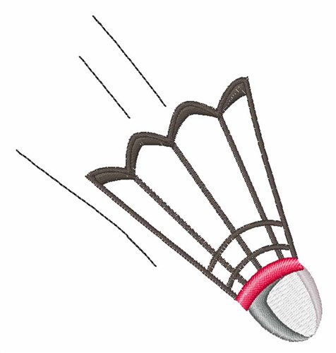 Badminton Birdie Machine Embroidery Design