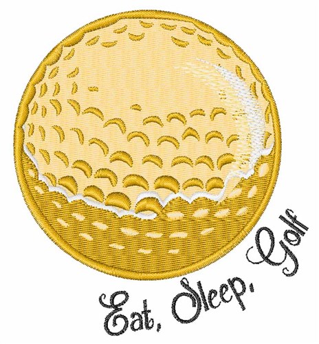 Eat Sleep Golf Machine Embroidery Design