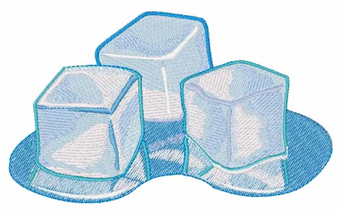 Ice Cubes Machine Embroidery Design