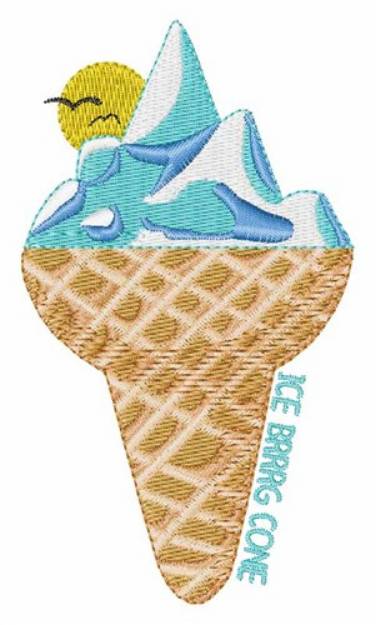Picture of Ice Brrrg Cone Machine Embroidery Design