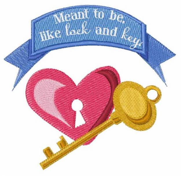 Picture of Lock And Key Machine Embroidery Design